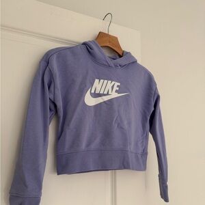 Nike kids girls cropped hoodie sweatshirt sweater top size medium 7 8 years